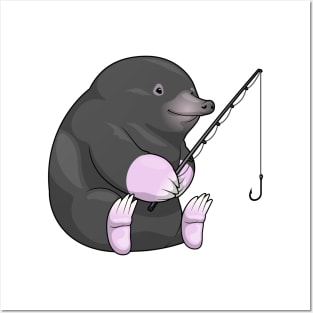 Mole Fisher Fishing rod Posters and Art
